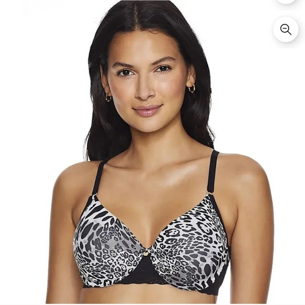 Natori Gray Leopard Print Bra